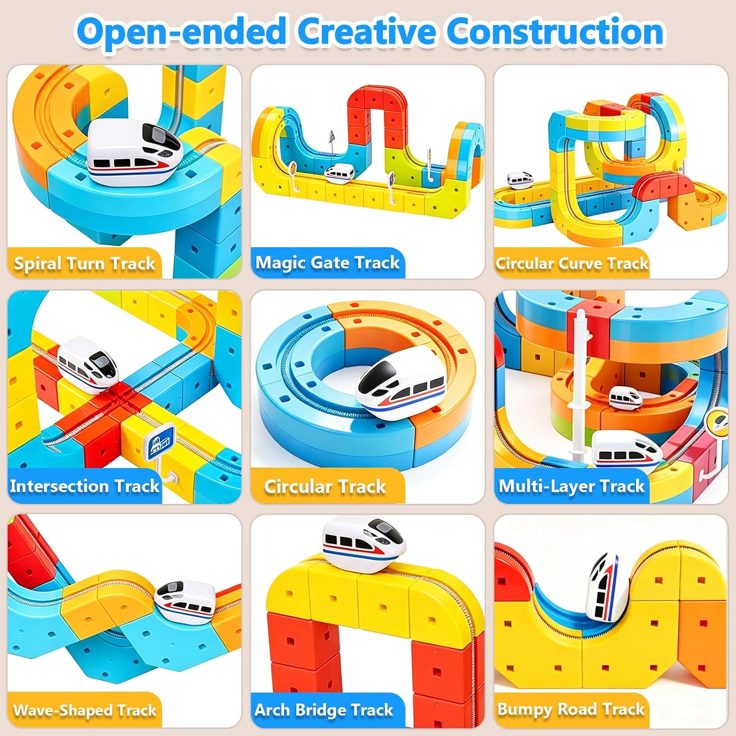 Stemly Electric Train Set,Car Track for Toddlers, for Kids 3 4 5 6 7 8 Years Old,Gravity-Defying 3D Embedded Layouts & Motorized Car,STEM Learning Toy Gift for Toddlers Birthday - Image 5