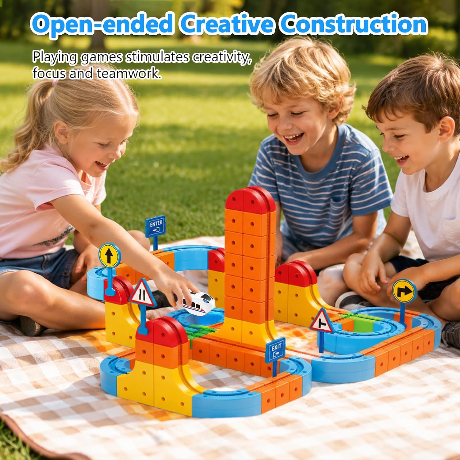 Stemly Electric Train Set,Car Track for Toddlers, for Kids 3 4 5 6 7 8 Years Old,Gravity-Defying 3D Embedded Layouts & Motorized Car,STEM Learning Toy Gift for Toddlers Birthday - Image 6
